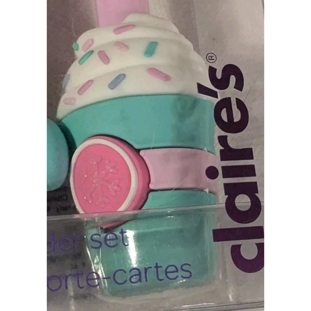 New Kawaii Style Pen & Holder Set Claires Pastel Bunny Rabbit Coffee Cup Cute 2